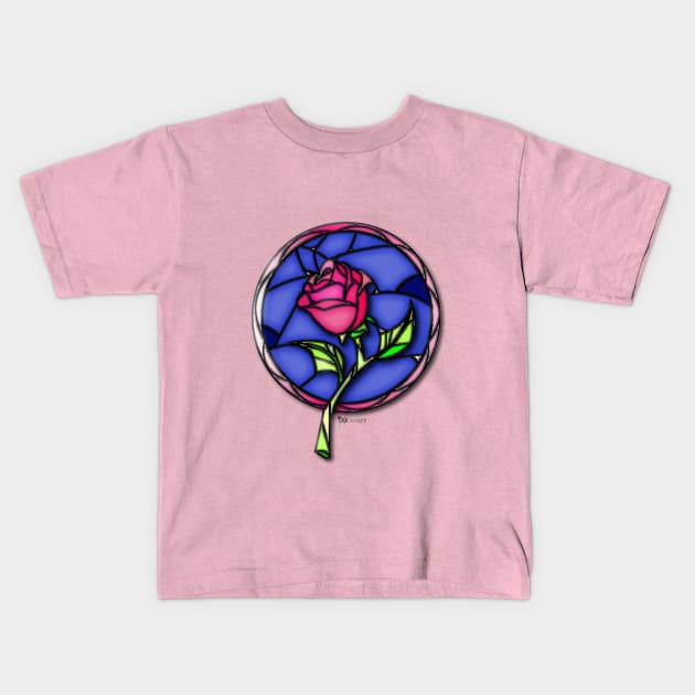 Enchanted Rose Kids T-Shirt by G9Design